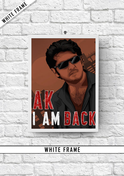 Ajith Kumar Back Billa Wall Poster