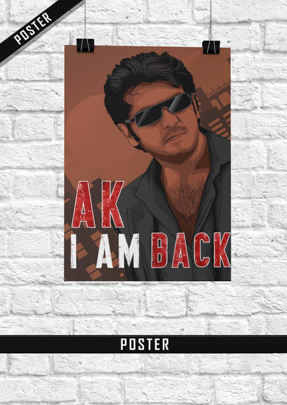 Ajith Kumar Back Billa Wall Poster