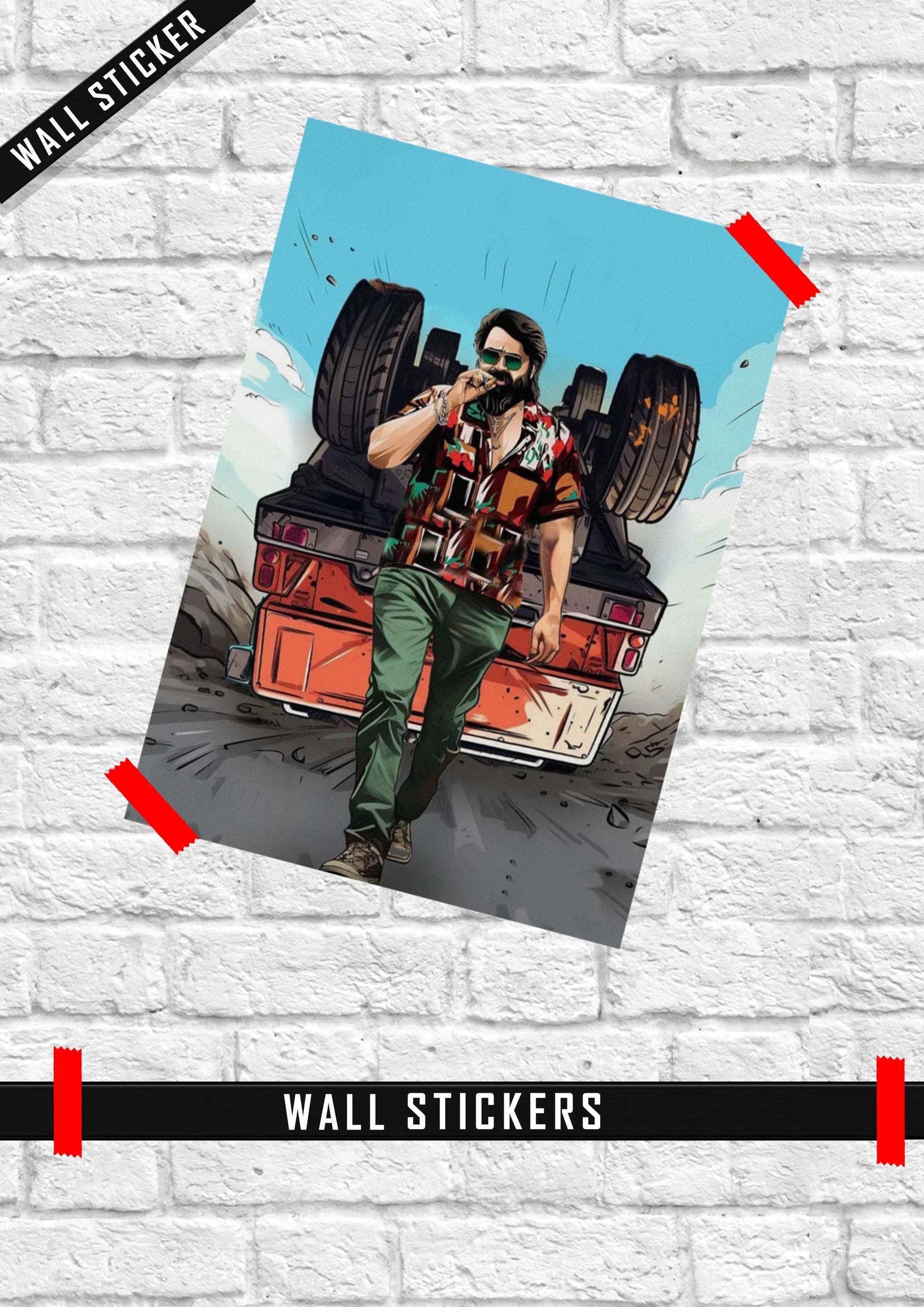 Jailer Movie Mohanlal Mathew Wall Sticker