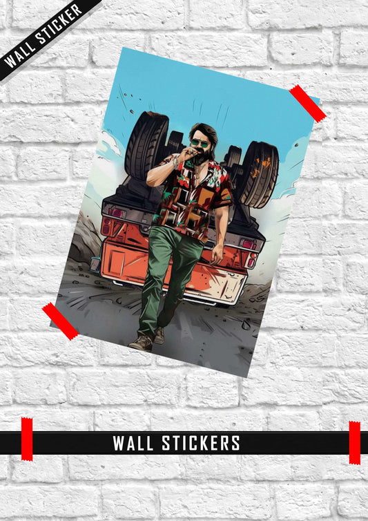 Jailer Movie Mohanlal Mathew Wall Sticker