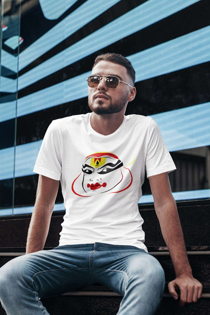 Buy Kerala Kathakali White T-Shirt 