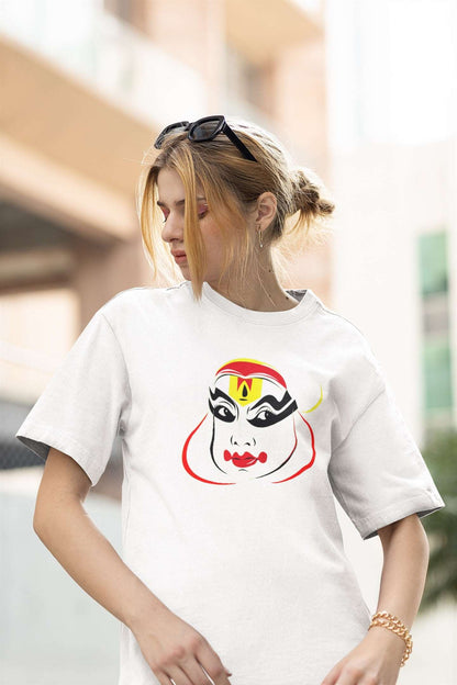 Buy Kerala Kathakali White T-Shirt 