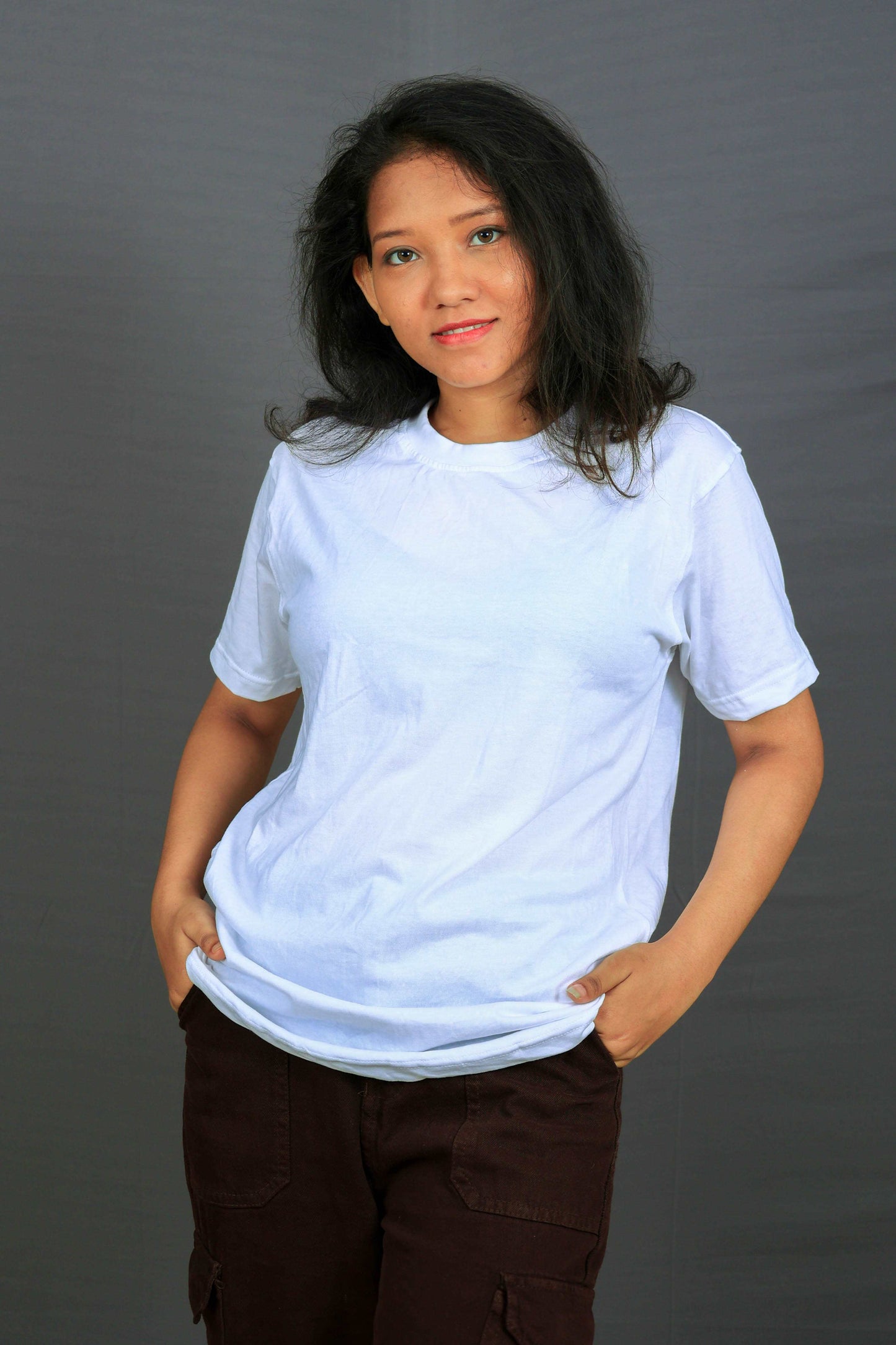 Plain White Half Sleeve Premium Boyfriend Fit Crew Neck Tshirt