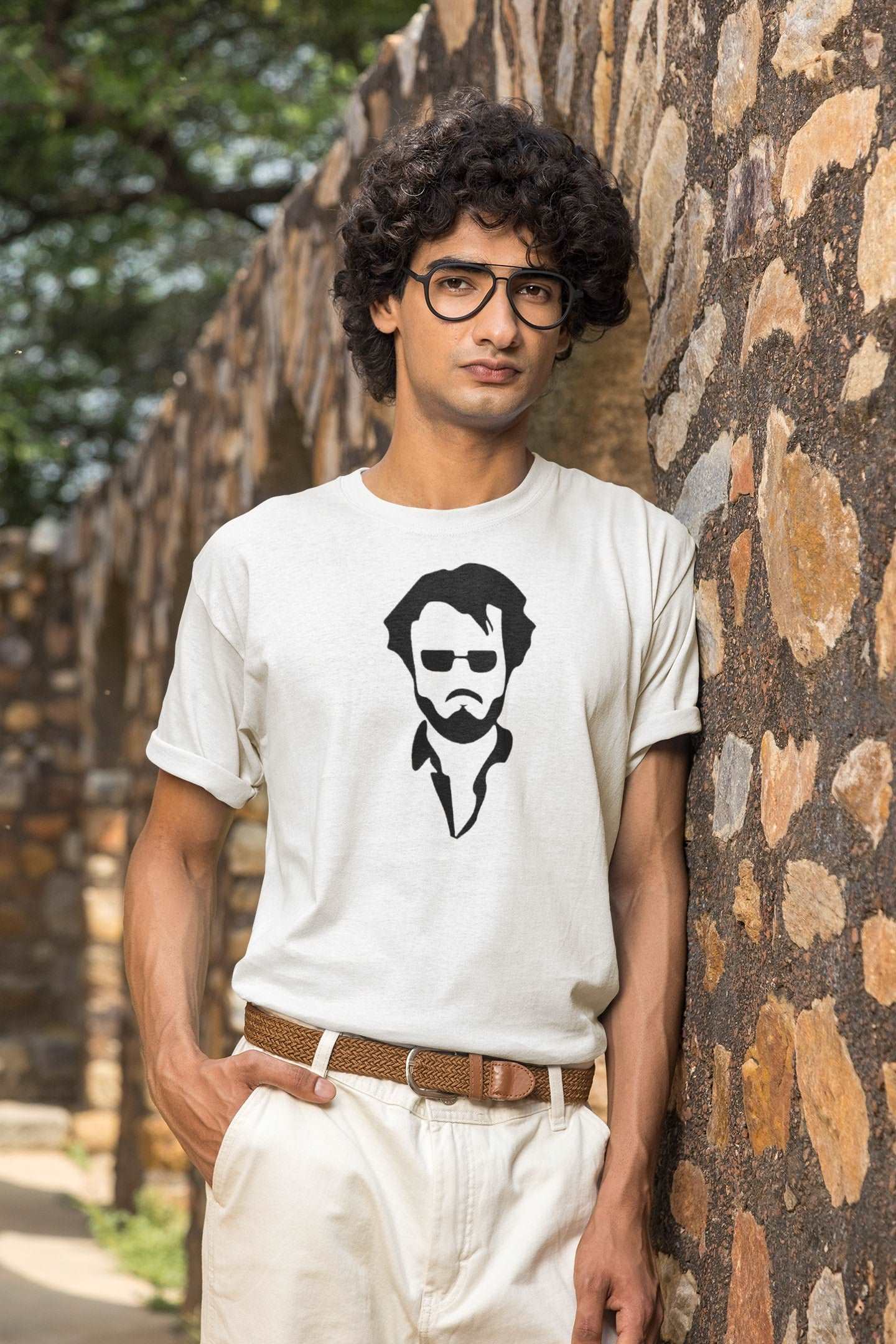 Buy Superstar Rajinikanth Baashha Style T-Shirt